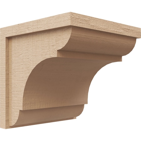 Ekena Millwork 12"W x 12"D x 12"H Wide Bryant Rough Cedar Woodgrain TimberThane Corbel, Primed Tan CORUR12X12X12BRYRCPR